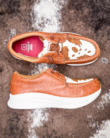 Sable Twisted X Feather X Slip-On Shoe - Cowhide Multi and Brown Patina