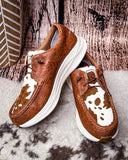 Sable Twisted X Feather X Slip-On Shoe - Cowhide Multi and Brown Patina