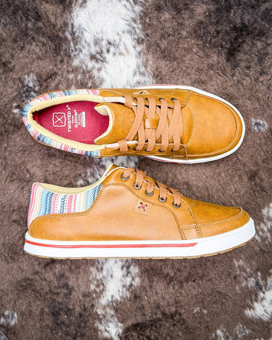 June Twisted X Kicks - Tan & Pink Multi