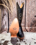 Isabel Black Star Leather Boots - Midnight and Copper