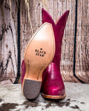 Paradise Black Star Leather Boots - Fuchsia