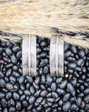 Hawk Feather Semi Hoop Fashion Earrings