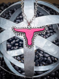 Longhorn Necklace - Pink
