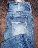Cowgirl Tuff - Tuff Competitor Mid-Rise Bootcut Jeans – Medium Wash with Triple Stitch Detail