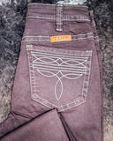 Cowgirl Tuff - Brown Boot Stitch High-Rise Trouser Jeans