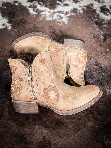 Grey sales leather booties