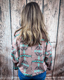 Sterling Kreek - Colorado Sunset Ribbed Sweater Top