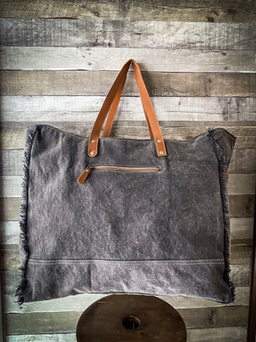 The June Tote - Harvest Fall and Black -Small | Bingham Leatherworks