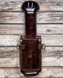 Silver Royal - Leather Rear Cinch/Horn Bag - Leopard