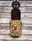 Silver Royal - Leather Rear Cinch/Horn Bag - Leopard