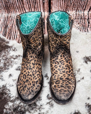 Whiskey Leopard Corral Boots