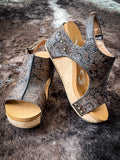 Isabella Tooled Wedges in Chocolate by Very G