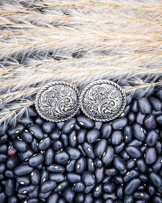 Ellie Western Rope Filigree Round Fashion Stud Earrings – Jewelry from Bronco Western Supply Co., women’s western wear