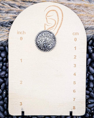 Ellie Western Rope Filigree Round Fashion Stud Earrings – Jewelry from Bronco Western Supply Co., women’s western wear