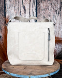 Desert Bloom Tooled Hairon Shoulder Bag in Tan by Trinity Ranch