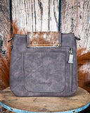 Dusty Trail Tooled Hairon Crossbody Bag in Coffee by Trinity Ranch