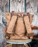 Desert Range Tooled Hairon Backpack in Brown by Trinity Ranch