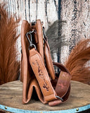 Canyon Nights Tooled Fringe Satchel in Brown by Montana West