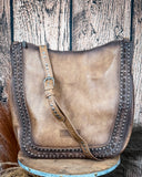 Ava Concealed Carry Tooled Shoulder Bag in Coffee by Wrangler