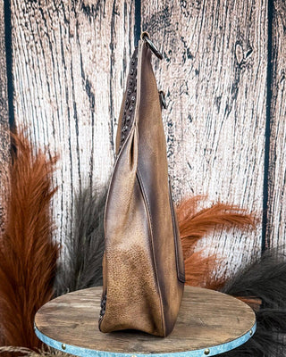 Ava Concealed Carry Tooled Shoulder Bag in Coffee by Wrangler - Purses & Wallets - Montana West - Bronco Western Supply Co.