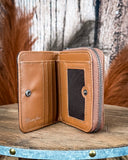 Prairie Rose Tooled Wallet in Brown by Wrangler