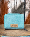 Prairie Rose Tooled Wallet in Turquoise by Wrangler