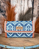 Desert Dawn Aztec Wristlet in Jean by Wrangler
