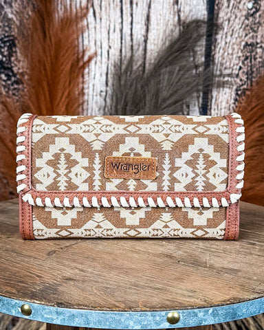Desert Dawn Aztec Wristlet in Brown by Wrangler