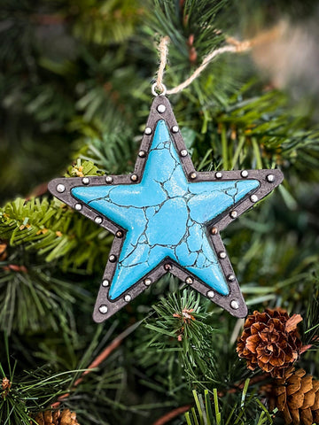 Turquoise Star Ornament Gift Items Gift Corral Bronco Western Supply Co. 