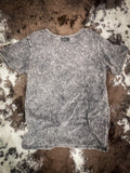 Frisco Acid-Wash V-Neck Tee - Ash Black