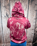 Desert Rodeo Graphic Hoodie – Burgundy Western Pullover
