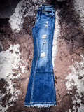 Rodesiler Mid-Rise Stretch Flare Jeans