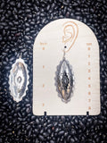 Largo Aztec Dangle Earrings - Black - Western Jewelry - Bronco Western Supply Co.