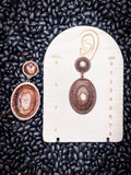Alma Concho Stud Dangle Earrings - Copper - Western Jewelry - Bronco Western Supply Co.
