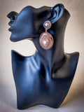 Alma Concho Stud Dangle Earrings - Copper - Western Jewelry - Bronco Western Supply Co.