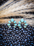 Arabella Stud Earring - Faux Turquoise - Squash Blossom - Western Jewelry - Bronco Western Supply Co