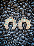 Arabella Stud Earring - Faux Turquoise - Squash Blossom - Western Jewelry - Bronco Western Supply Co