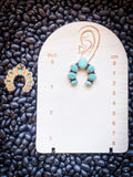 Arabella Stud Earring - Faux Turquoise - Squash Blossom - Western Jewelry - Bronco Western Supply Co
