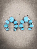 Arabella Stud Earring - Faux Turquoise - Squash Blossom - Western Jewelry - Bronco Western Supply Co