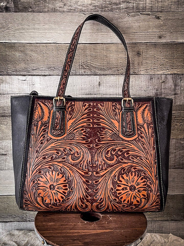 Myra Bag -Canyon Meadows Hand-tooled Bag