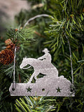 Equine Motif Ornament with Glitter Finish - Reiner Silver
