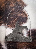Equine Motif Ornament with Glitter Finish - Reiner Silver