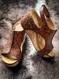 Isabella Tooled Wedges in Rust by Very G