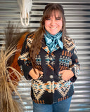 Mesa Mirage Southwestern Print Blazer