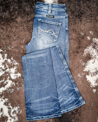 Cool N Edgy Mid-Rise Bootcut Jeans by Cowgirl Tuff