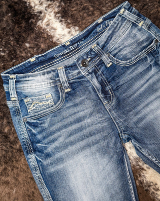 Cool N Edgy Mid-Rise Bootcut Jeans by Cowgirl Tuff