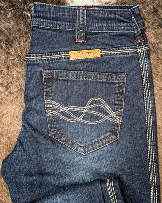 DFMI Indigo Mid-Rise Bootcut Jeans by Cowgirl Tuff