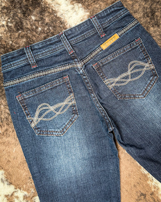 DFMI Indigo Mid-Rise Bootcut Jeans by Cowgirl Tuff