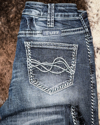 Fame Bootcut Jeans in Dark Wash by Cowgirl Tuff