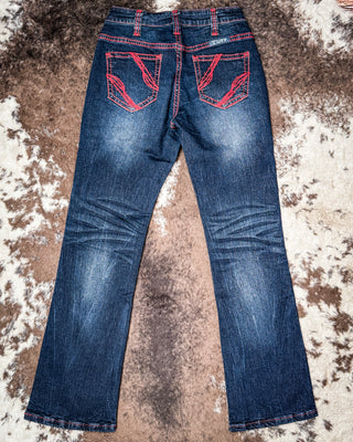 Ruby Natural Waist Bootcut Jeans by Cowgirl Tuff